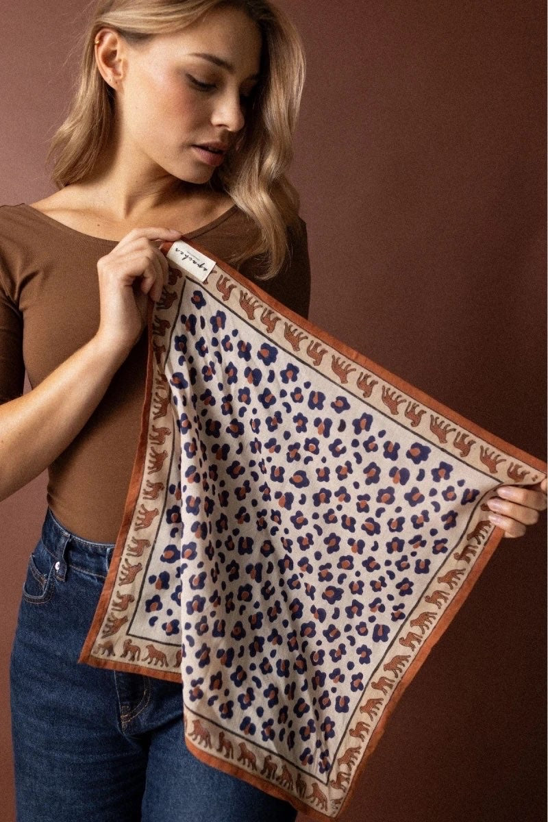 Foulard Dupitta Léopard Rust - Apaches Collections