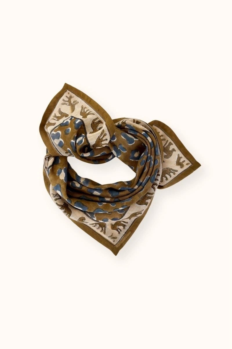 Foulard Dupitta Léopard Tapenade - Apaches Collections