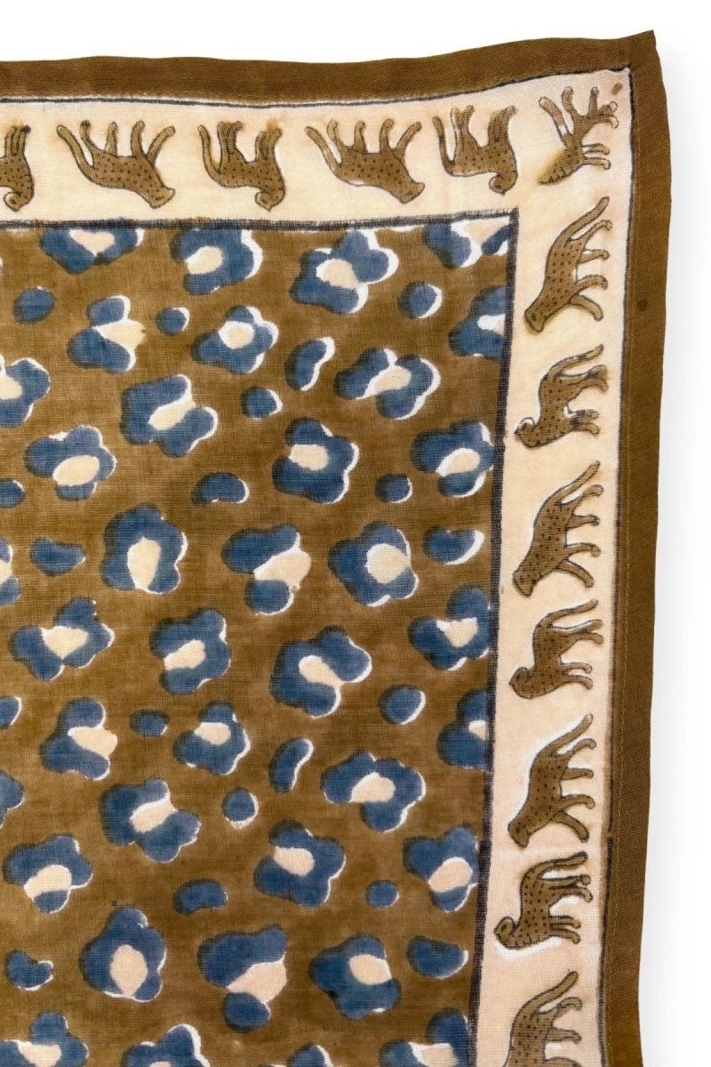 Foulard Dupitta Léopard Tapenade - Apaches Collections