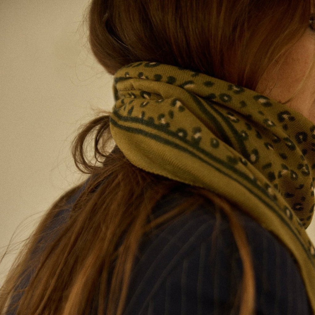 Foulard Laine Leopard Cumin - Gabrielle Paris