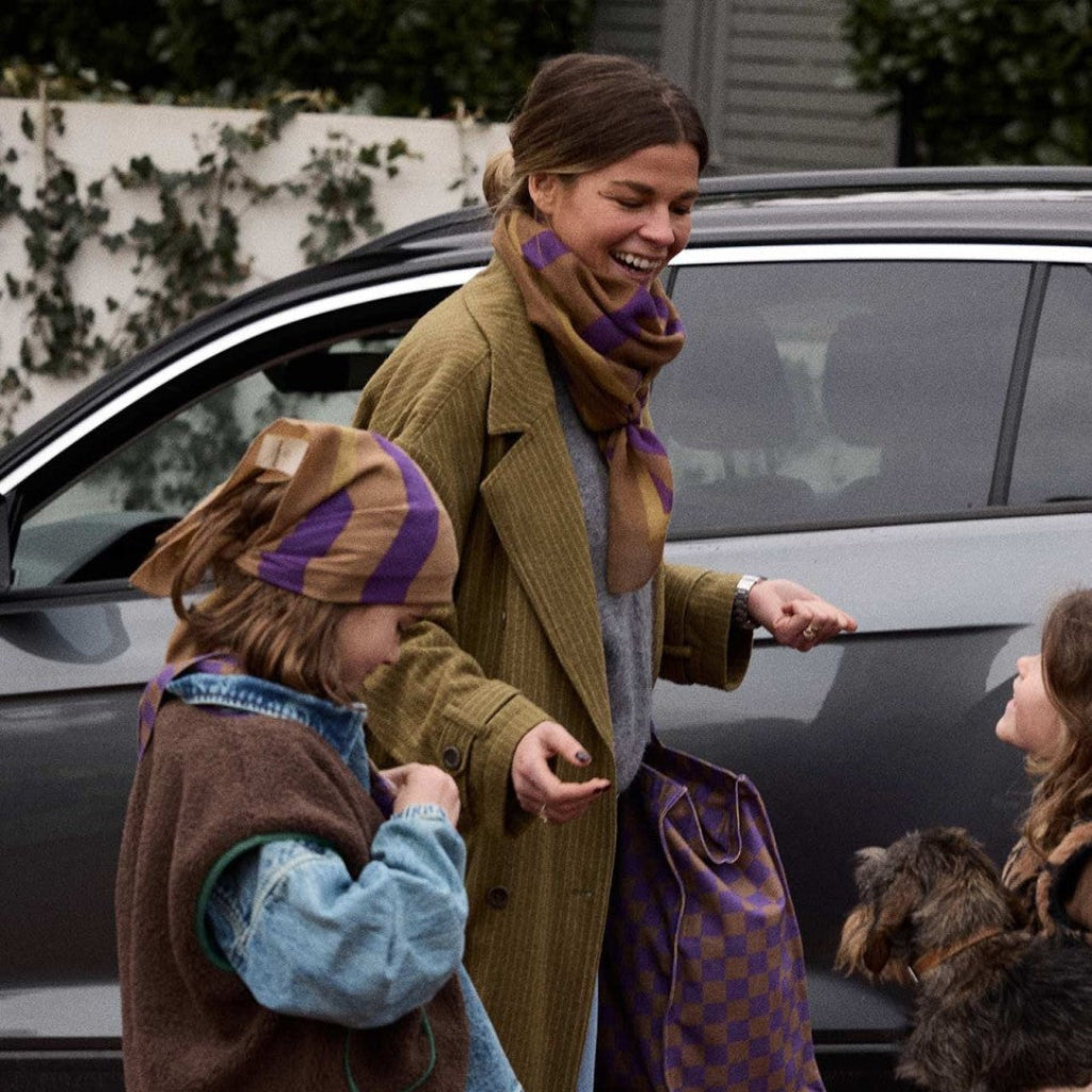 Photo de foulard en laine zebra violet gabrielle horty 1 par Les Biscottes