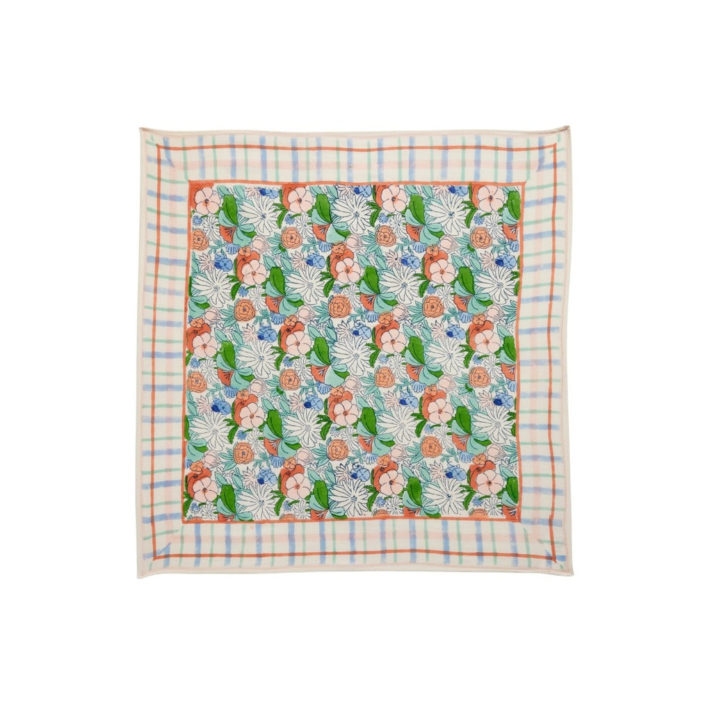 Petit Foulard Indien Magic Garden Green - Bonheur du Jour