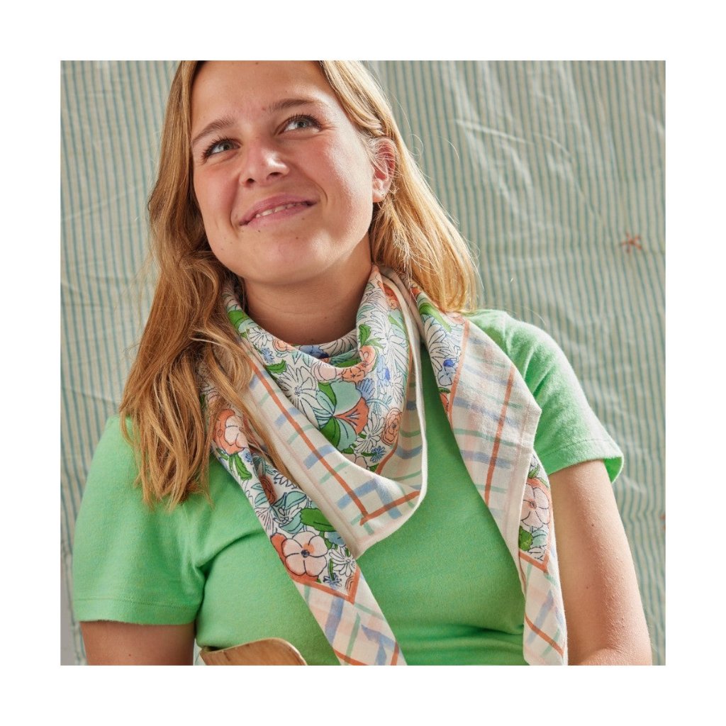 Foulard Indien Magic Garden Green - Bonheur du Jour