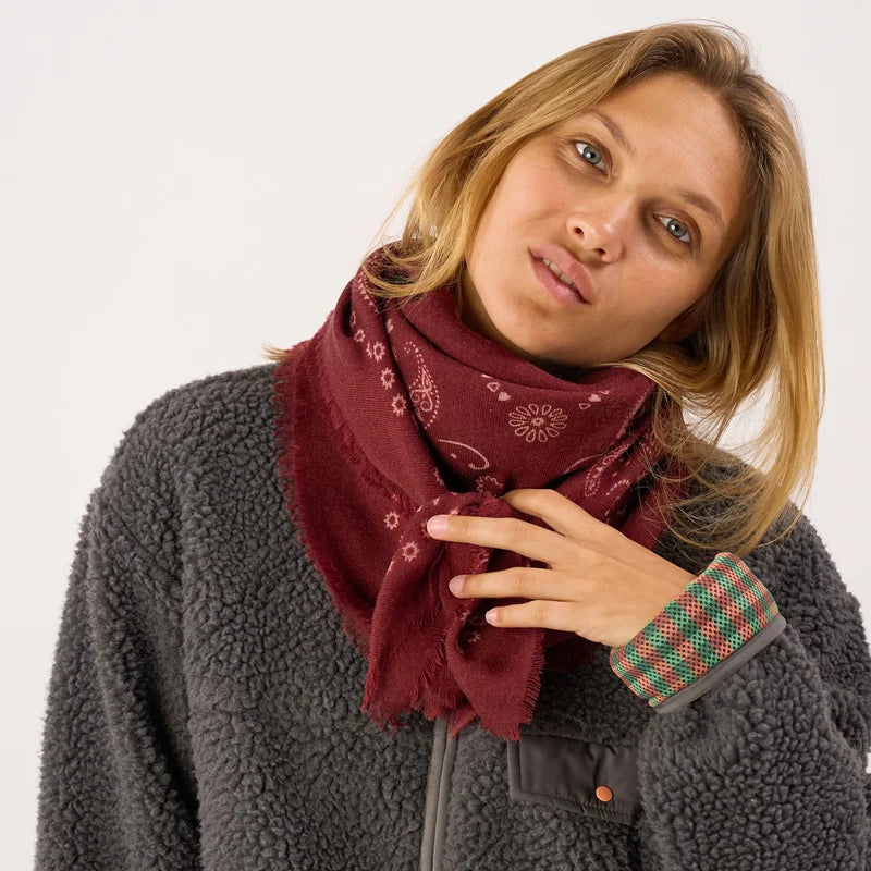 Foulard en Laine Louise Bordeaux - Billybelt