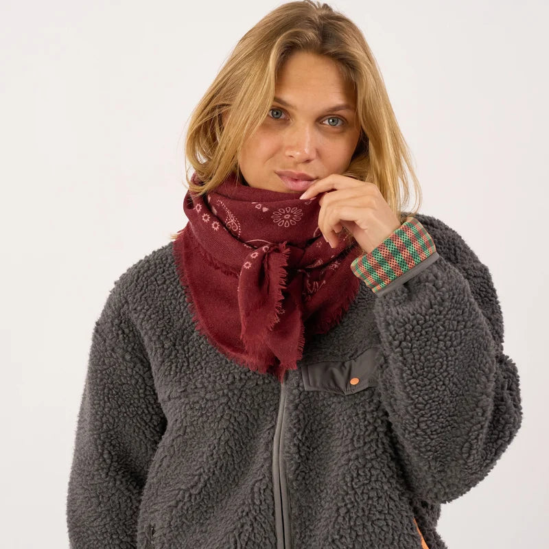 Foulard en Laine Louise Bordeaux - Billybelt