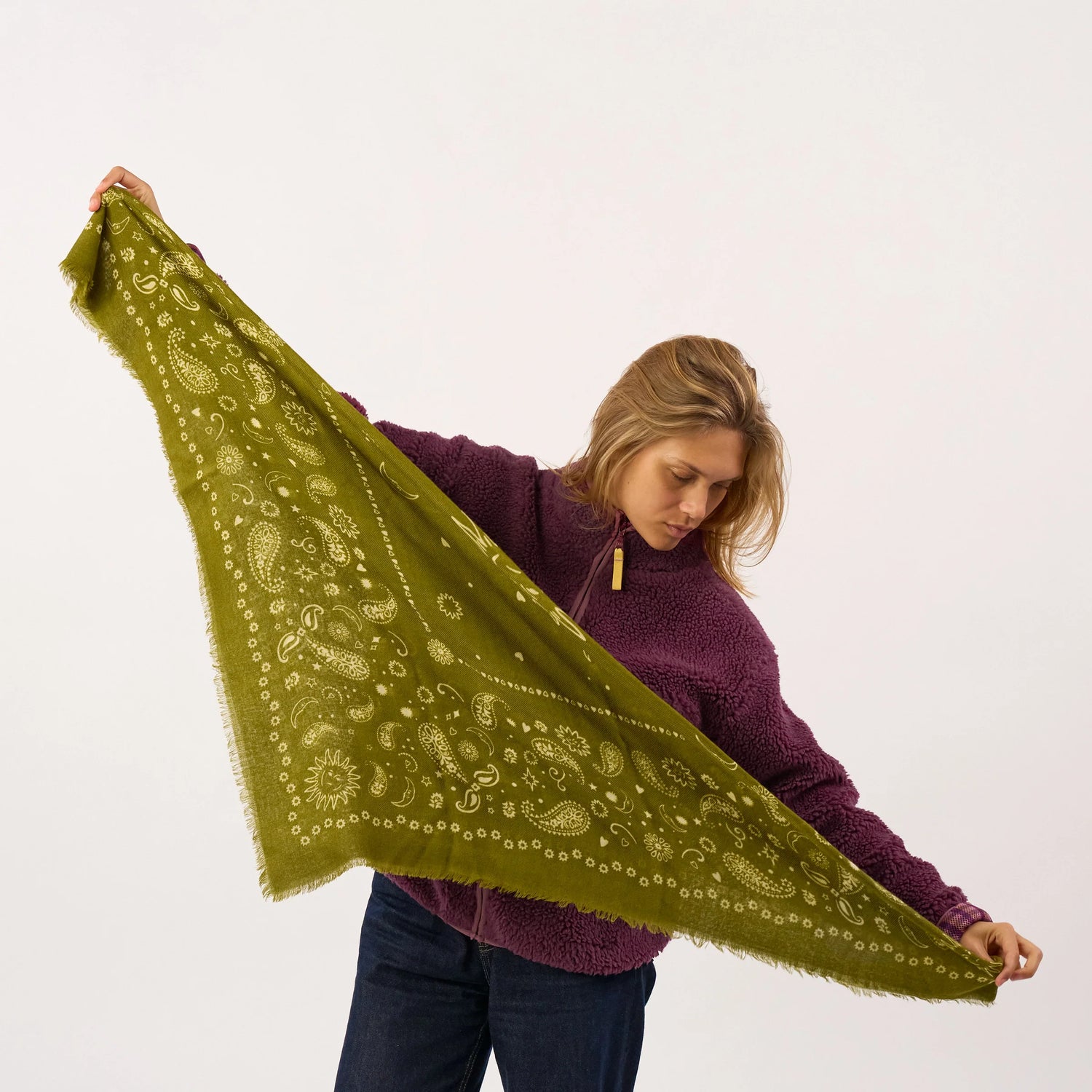 Foulard en Laine Louise Kaki - Billybelt