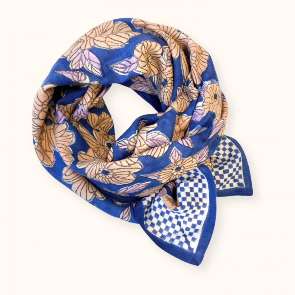 Foulard Latika Bloom Bleu Klein - Apaches Collections