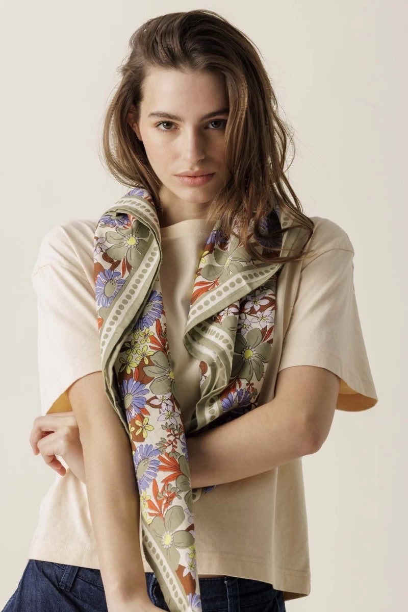 Foulard Latika Bouquet Macadamia - Apaches Collections