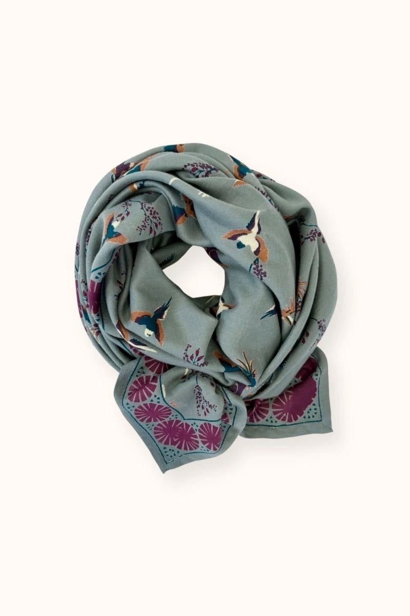Foulard Latika Cerisier Grey - Apaches Collections
