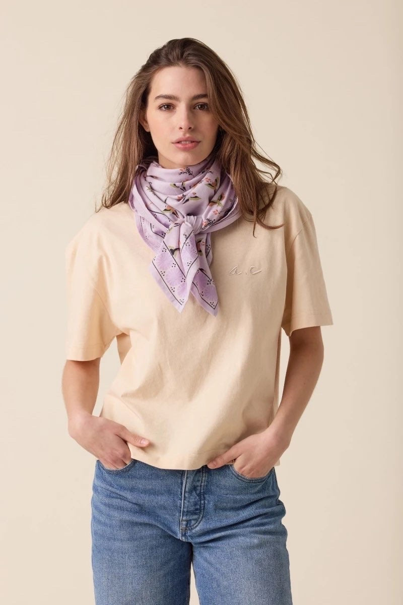 Foulard Latika Cerisier Lilas - Apaches Collections