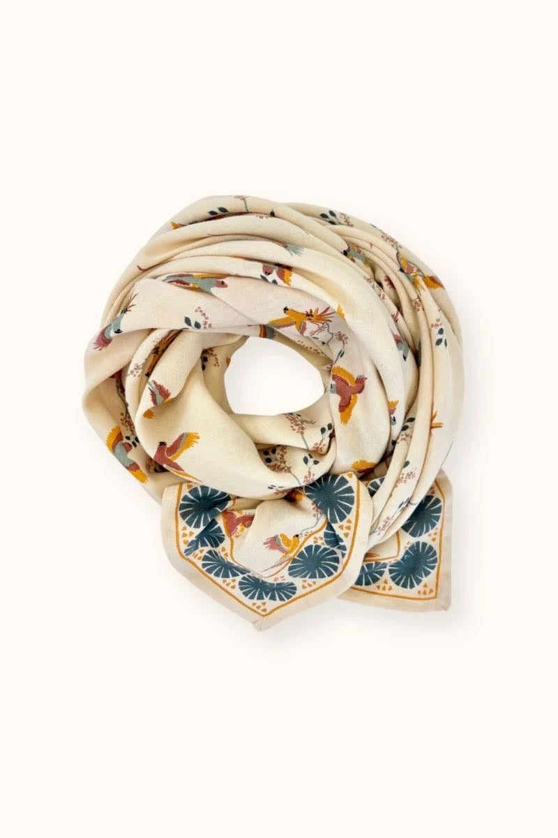 Foulard Latika Cerisier Macadamia - Apaches Collections