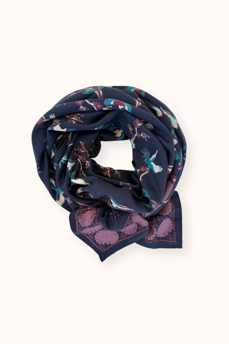 Foulard Latika Cerisier Navy - Apaches Collections