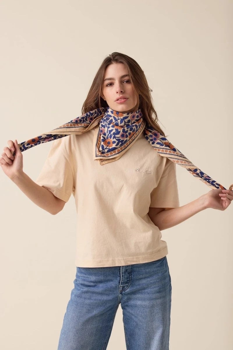 Foulard Latika Cœur Bleu Royal - Apaches Collections