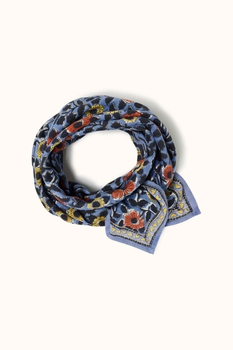 Foulard Latika Cœur Iris - Apaches Collections