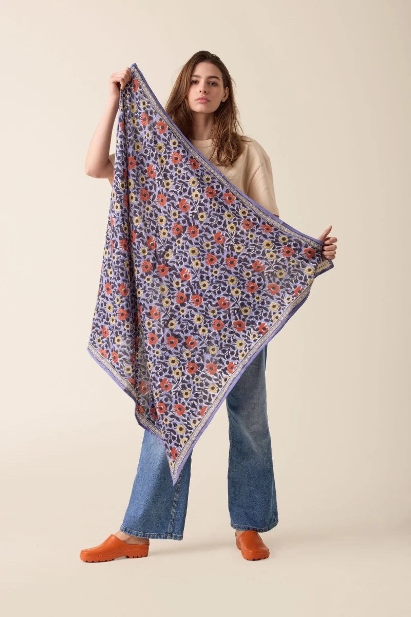 Foulard Latika Cœur Iris - Apaches Collections