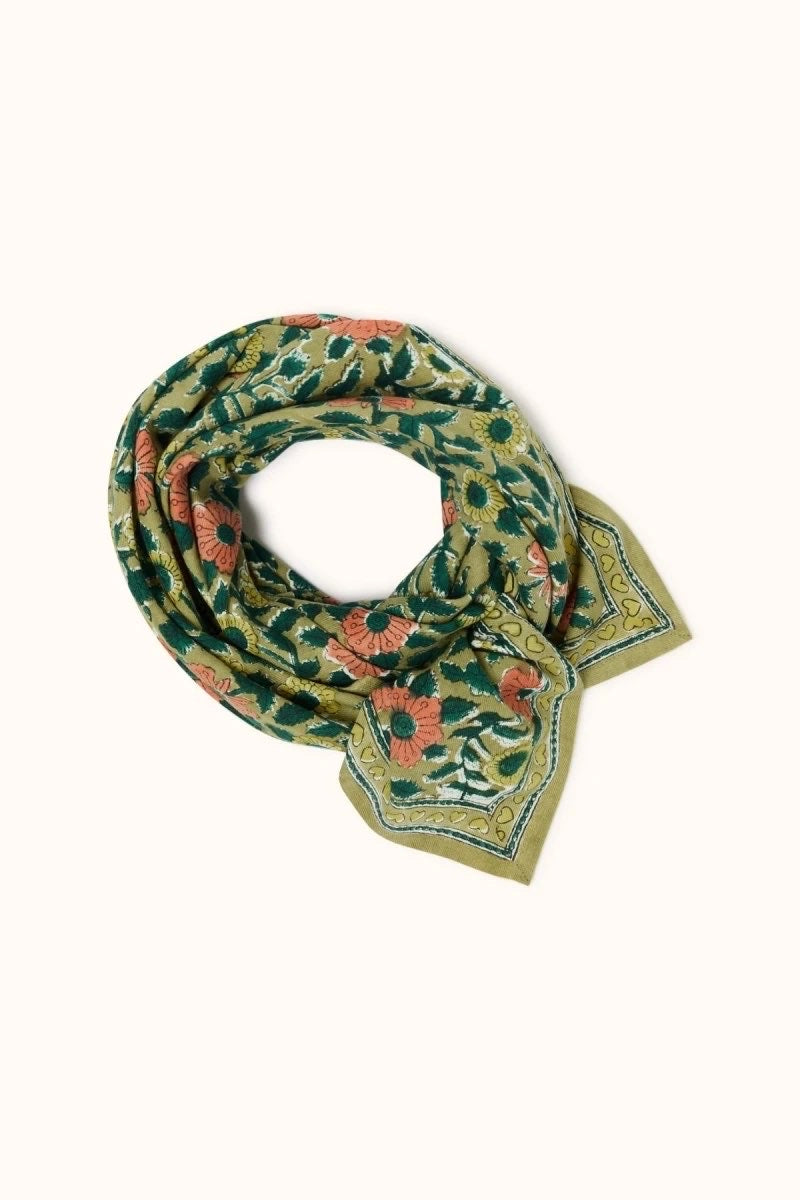 Foulard Latika Cœur Khaki - Apaches Collections