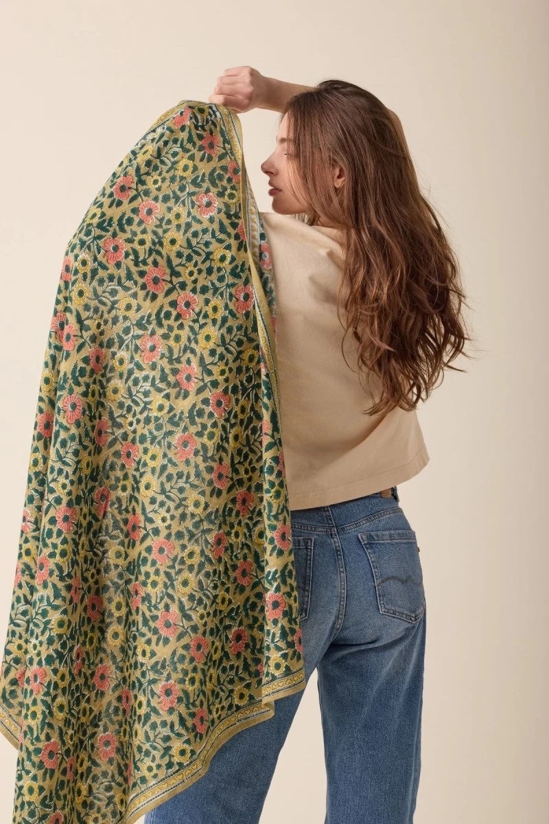 Foulard Latika Cœur Khaki - Apaches Collections