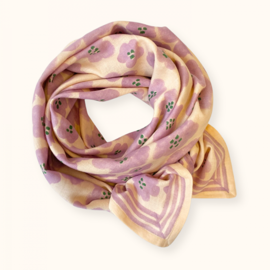 Foulard Latika Flora Bold Lavande - Apaches Collections