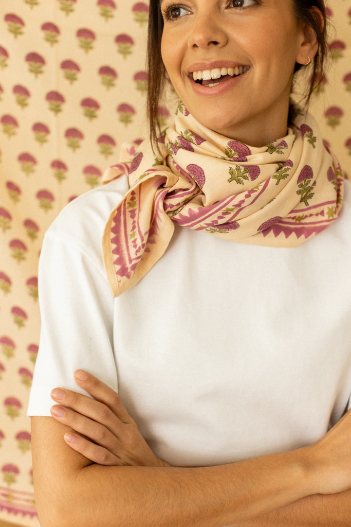 Foulard Latika Florets Macadamia - Apaches Collections