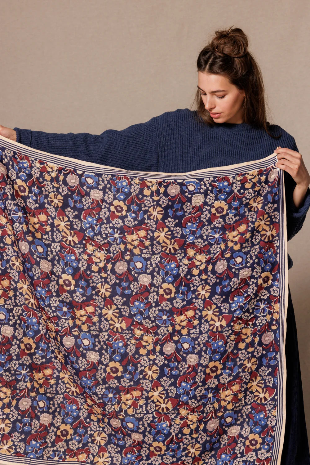 Foulard Latika September Indigo - Apaches Collections