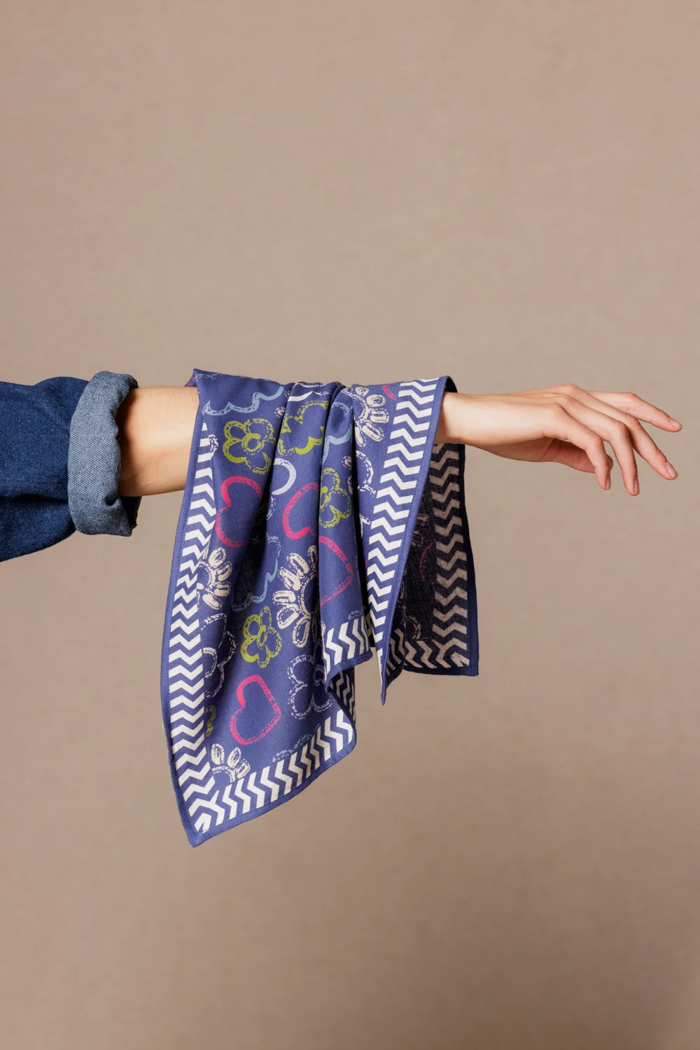 Foulard Manika Ardoise Indigo - Apaches Collections