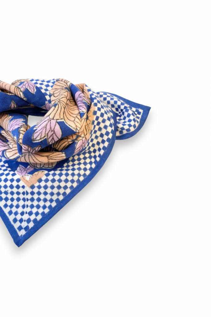 Foulard Manika Bloom Bleu Klein - Apaches Collections