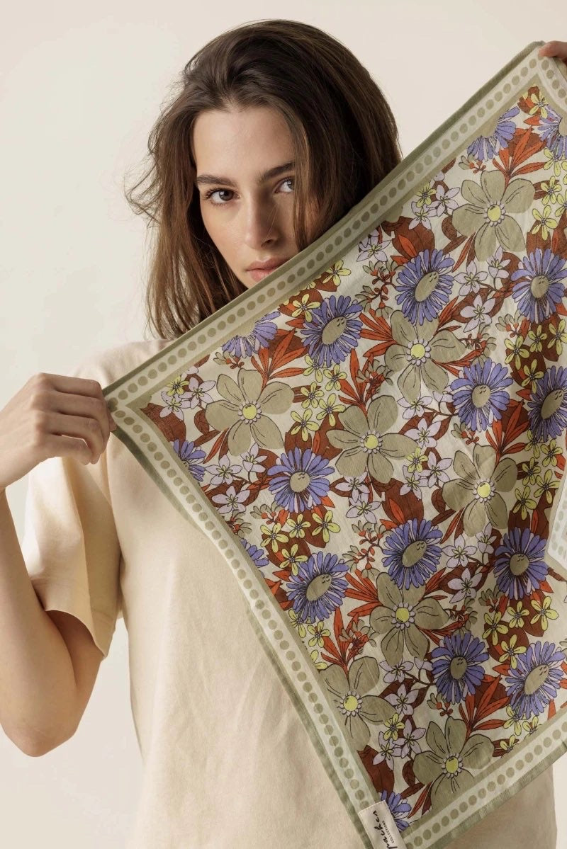 Foulard Manika Bouquet Macadamia - Apaches Collections