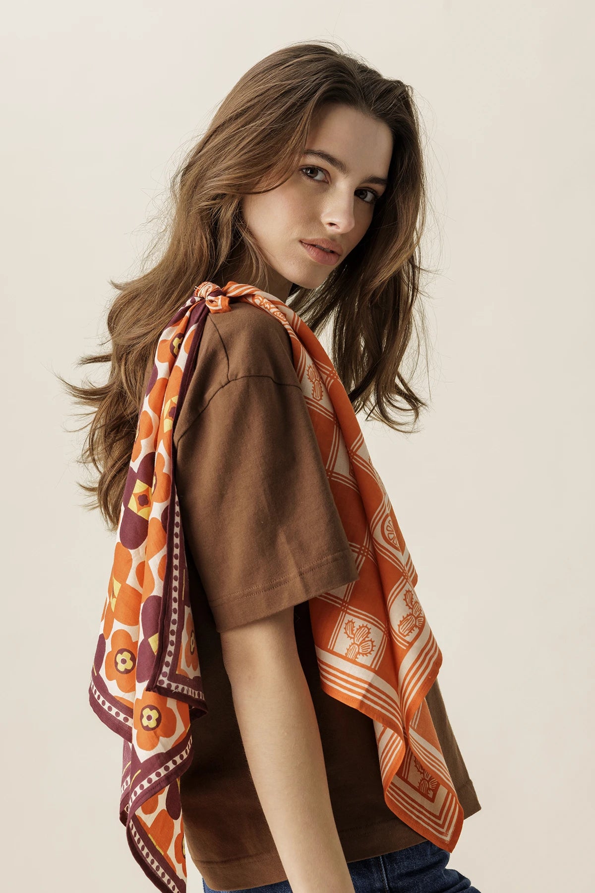 Foulard Manika Caleido Auburn - Apaches Collections