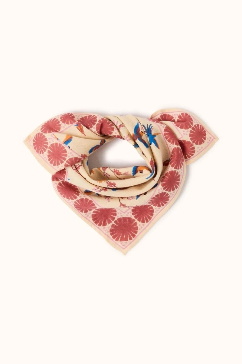Foulard Manika Cerisier Macadamia Dahlia - Apaches Collections