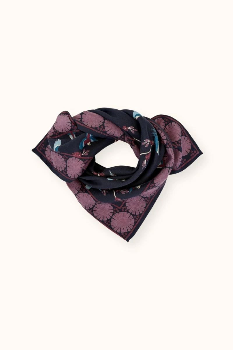 Foulard Manika Cerisier Navy - Apaches Collections