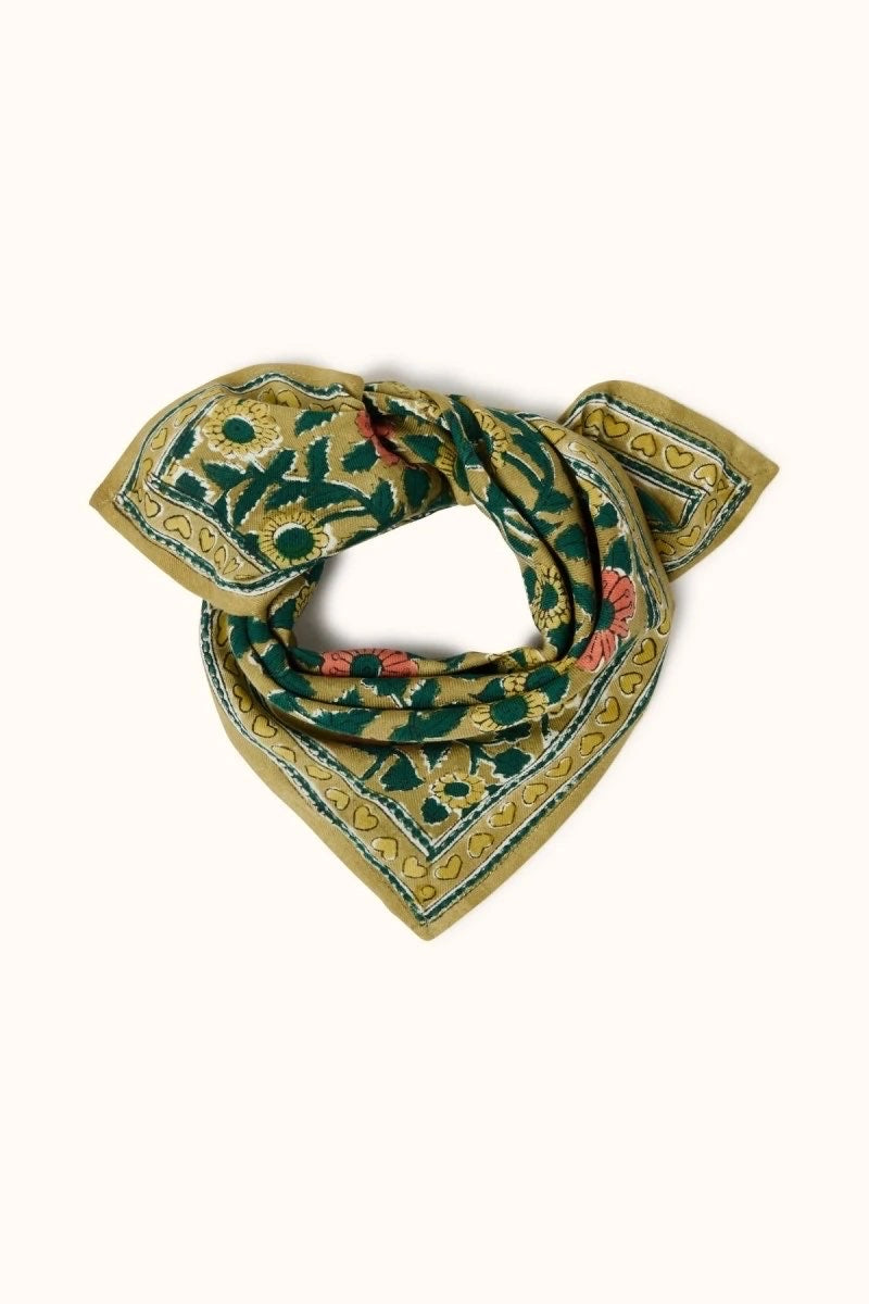 Foulard Manika Cœur Khaki - Apaches Collections