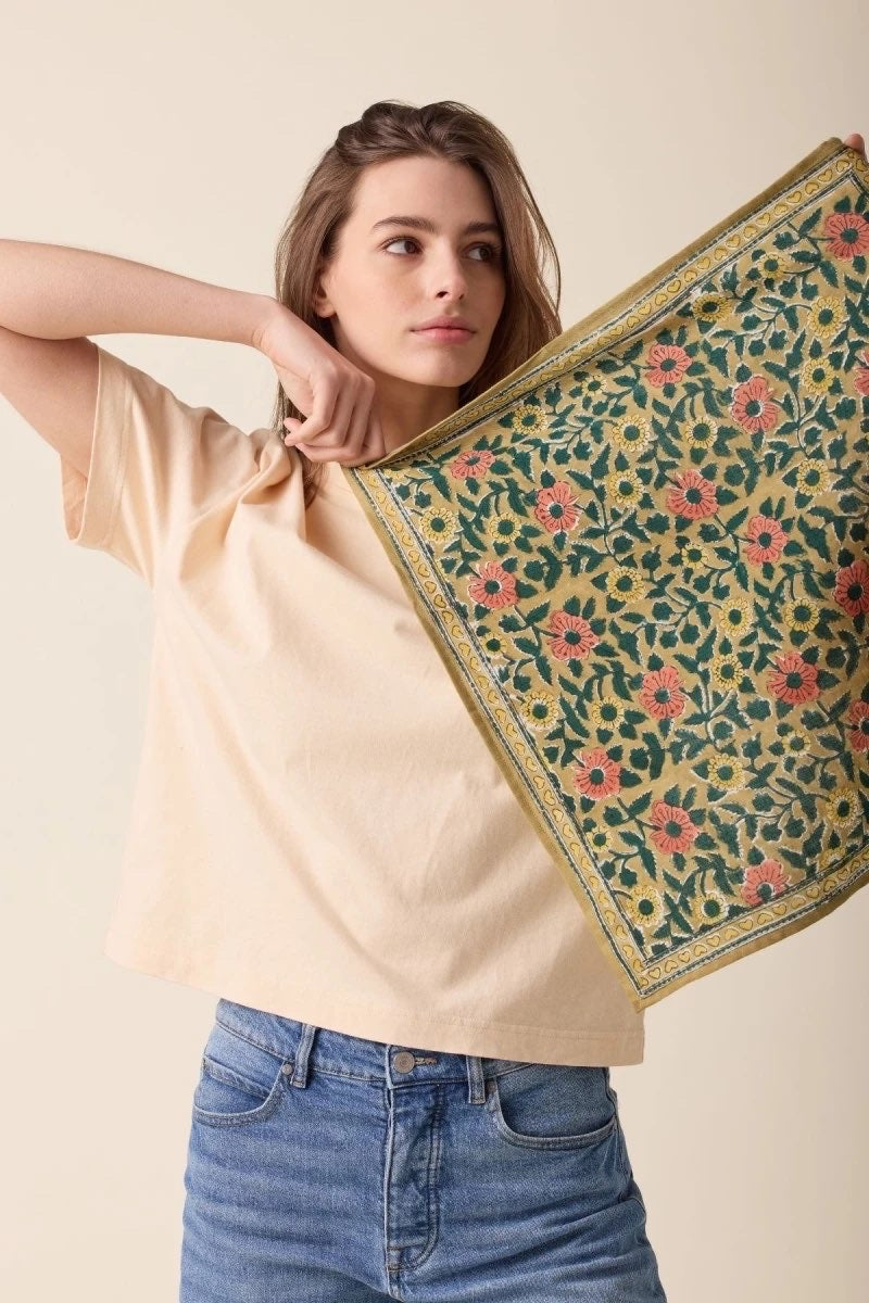 Foulard Manika Cœur Khaki - Apaches Collections