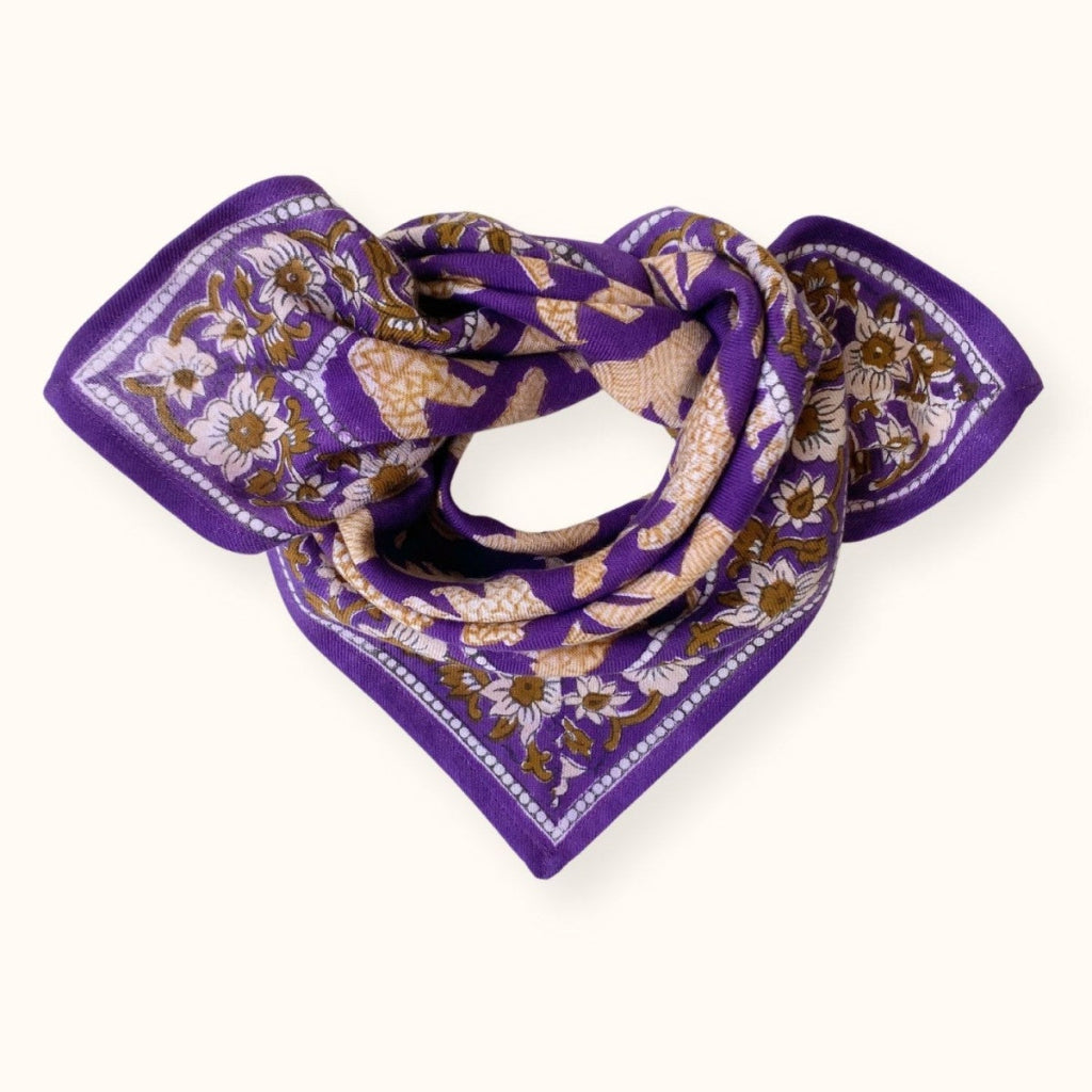 Foulard Manika Ours Violet - Apaches Collections