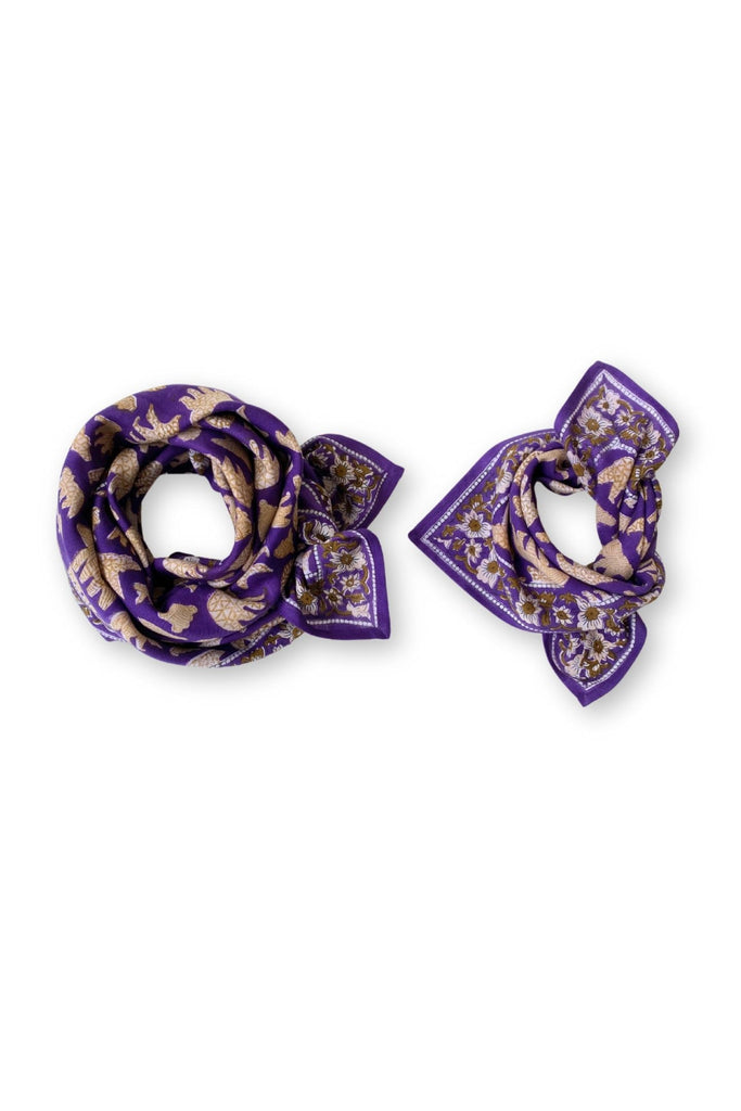 Foulard Manika Ours Violet - Apaches Collections