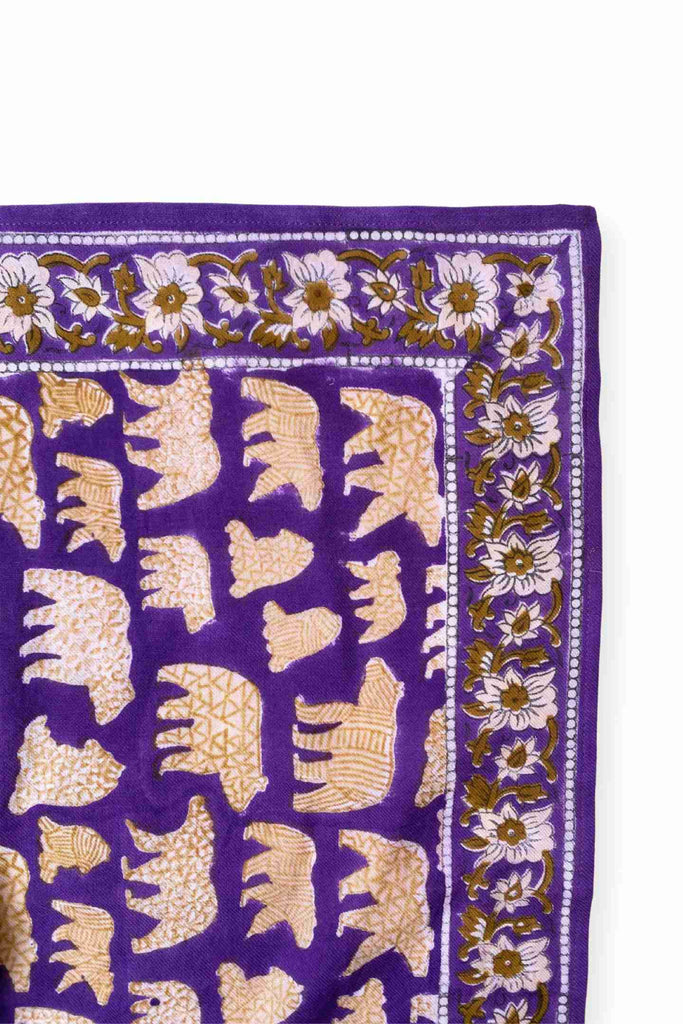 Foulard Manika Ours Violet - Apaches Collections