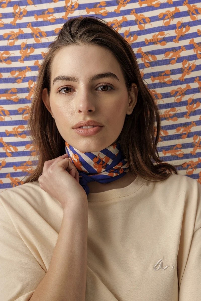 Foulard Manika Sebastien Orange - Apaches Collections