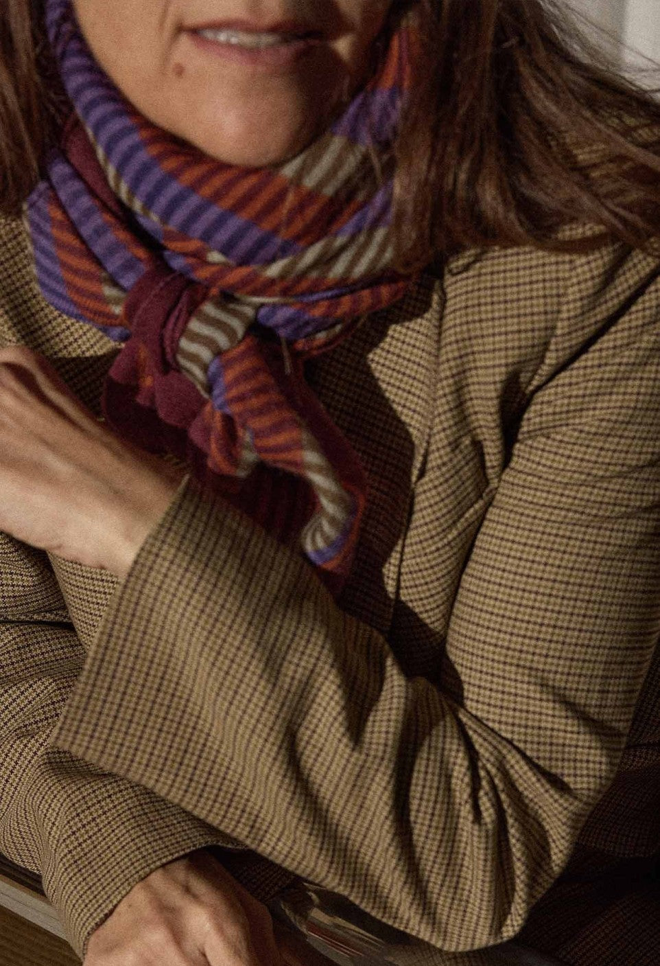 Foulard en Laine Opale Bordeaux - Gabrielle Paris