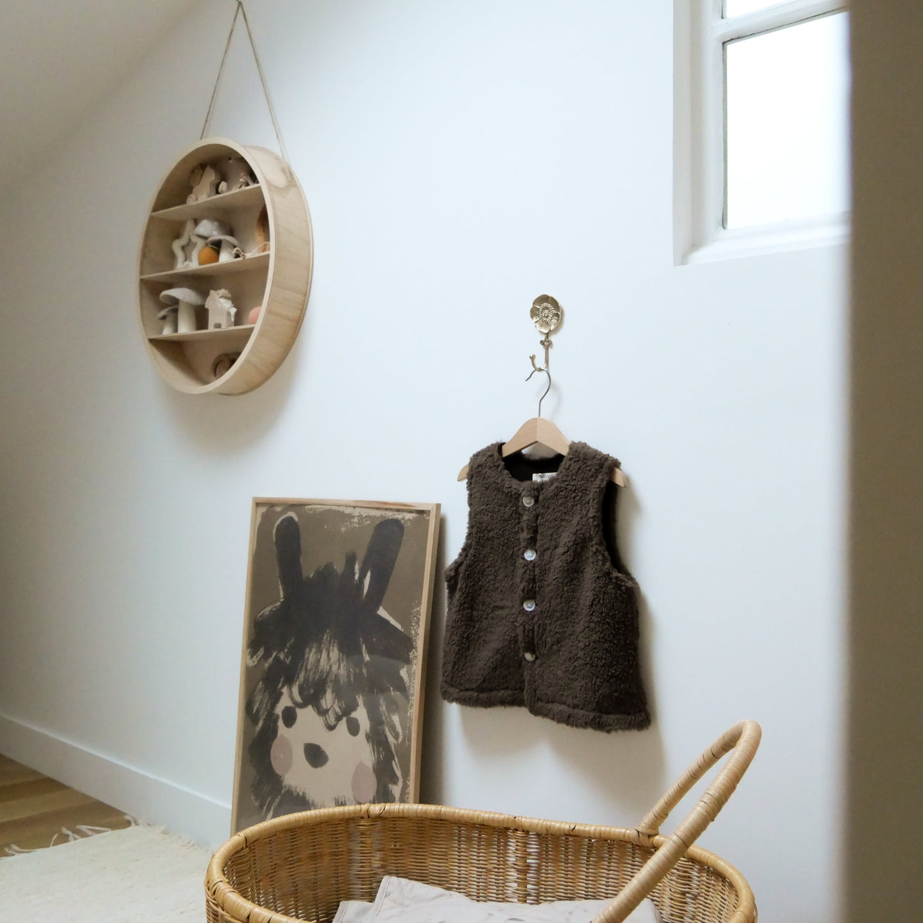 Photo de gilet sans manche sherpa choco gentil coquelicot 2 par Les Biscottes