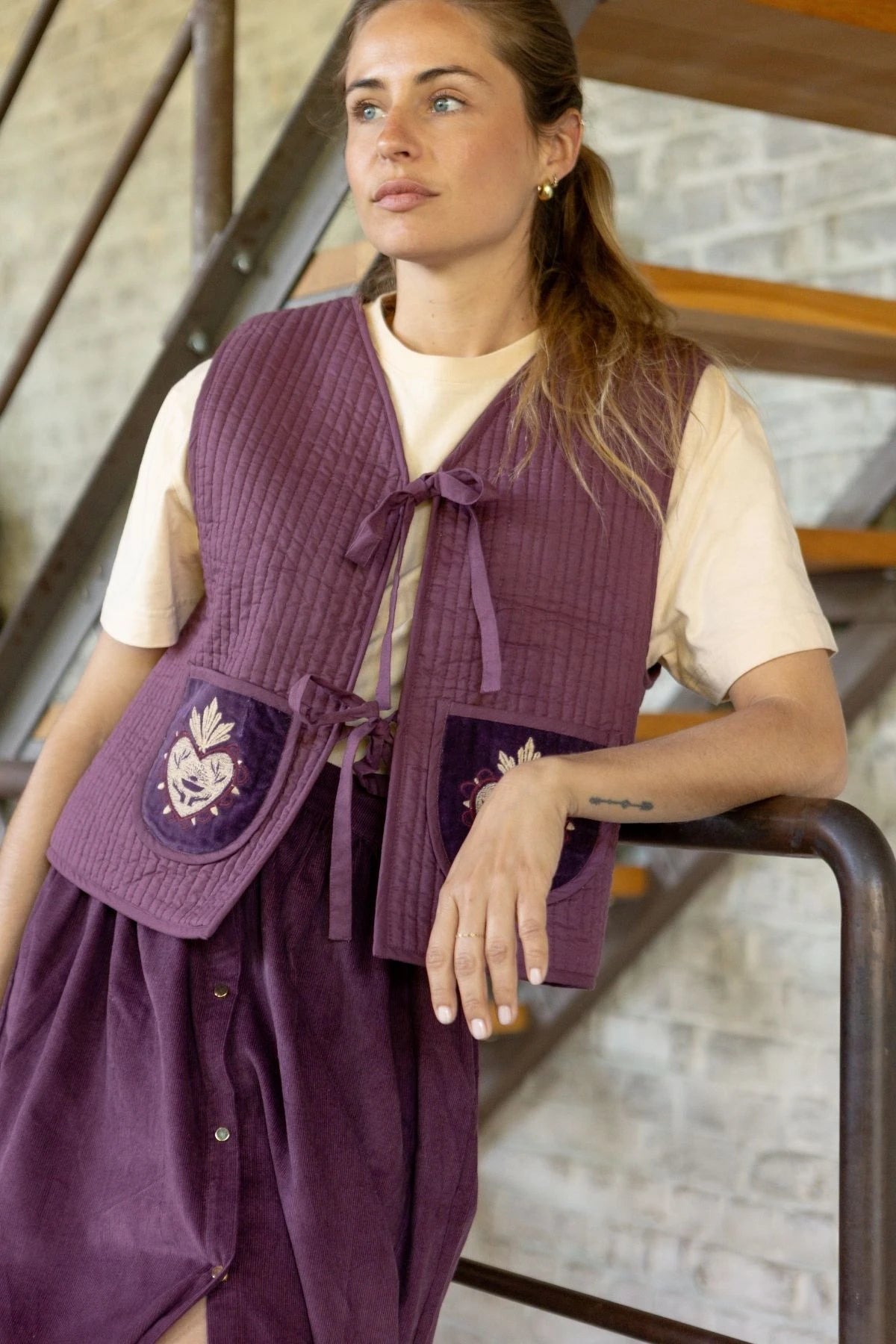Gilet Vaminy Corazon Mauve - Apaches Collections