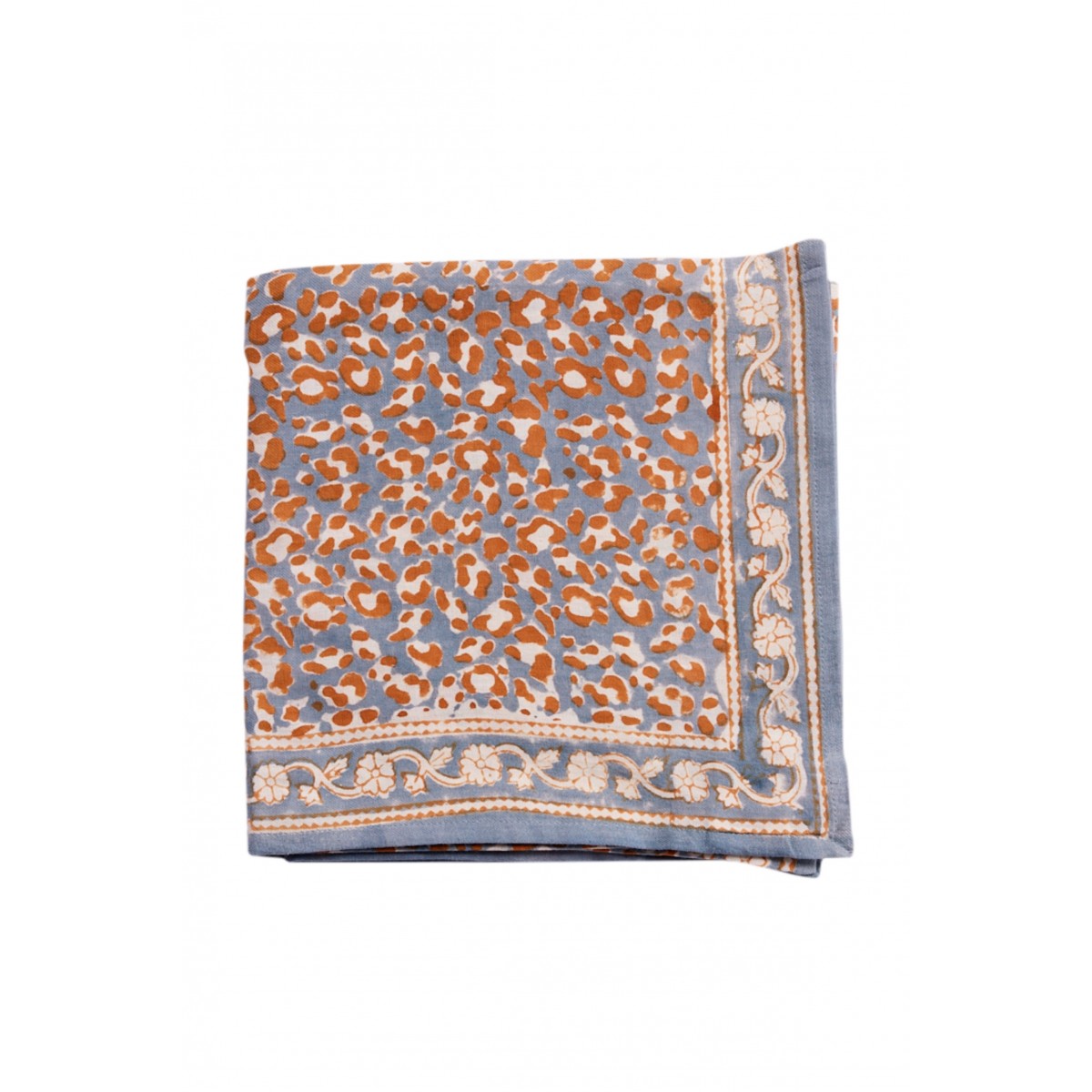 Grand Foulard Leopard Blue - Bonheur du Jour