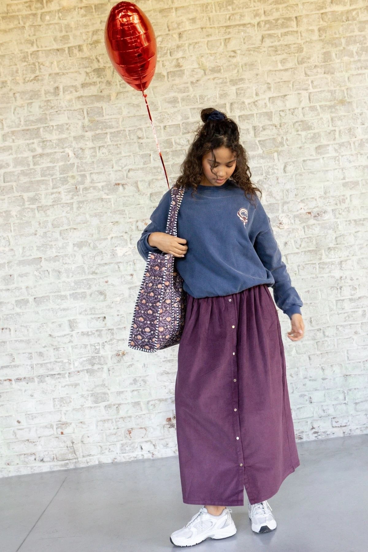 Jupe Neela Velours Fin Aubergine - Apaches Collections