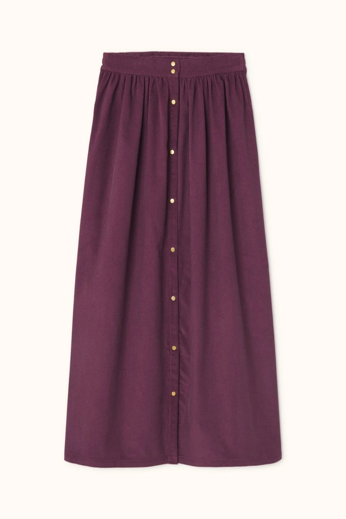 Jupe Neela Velours Fin Aubergine - Apaches Collections