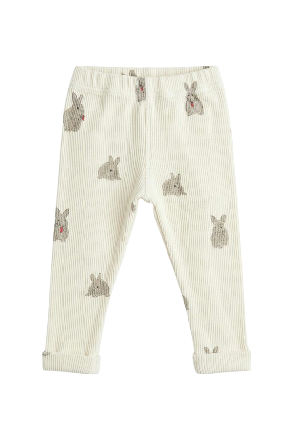 Legging Écru Lapins - Studio Bohème
