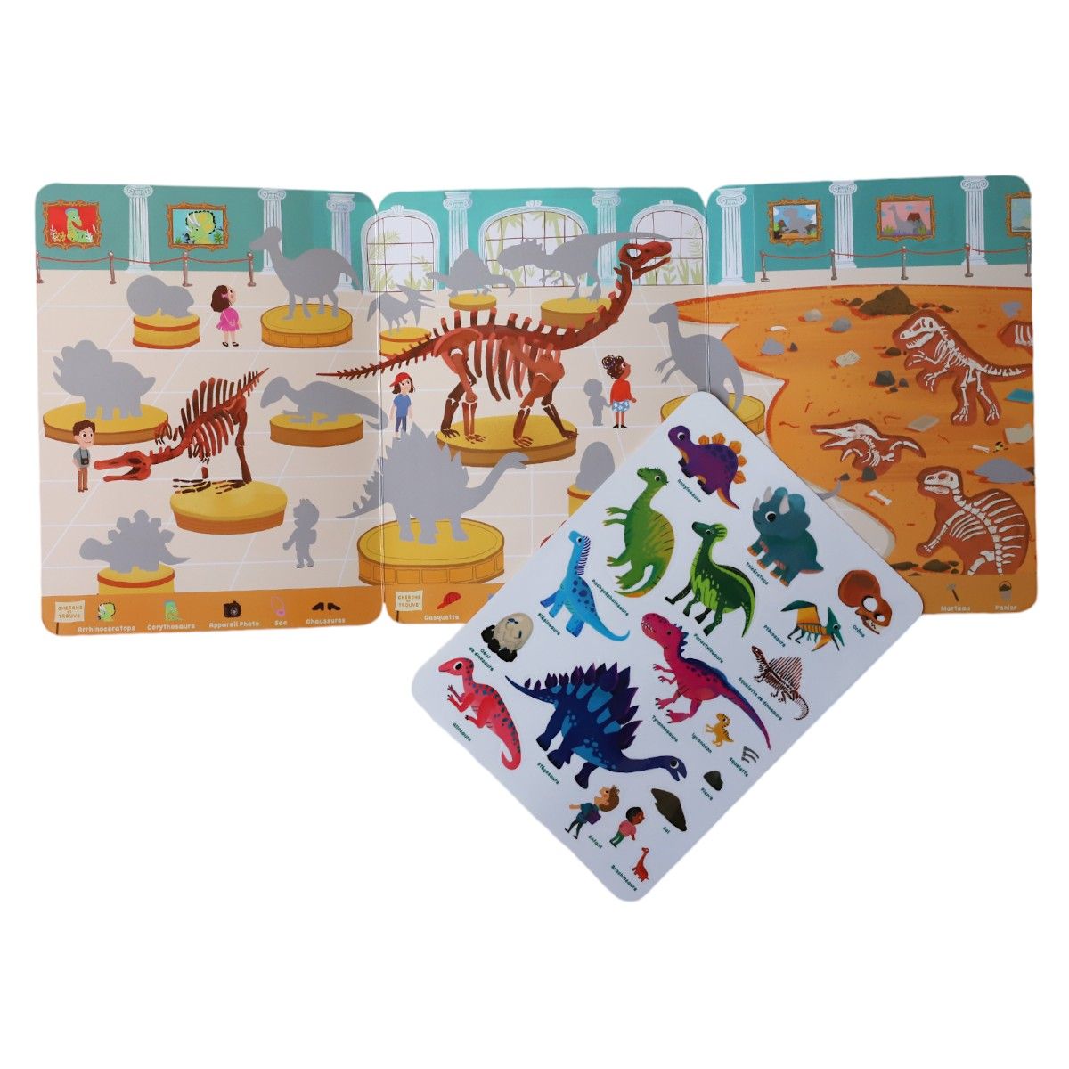 Photo de livre stickers repositionnables musee dinosaures mercredi 2 par Les Biscottes