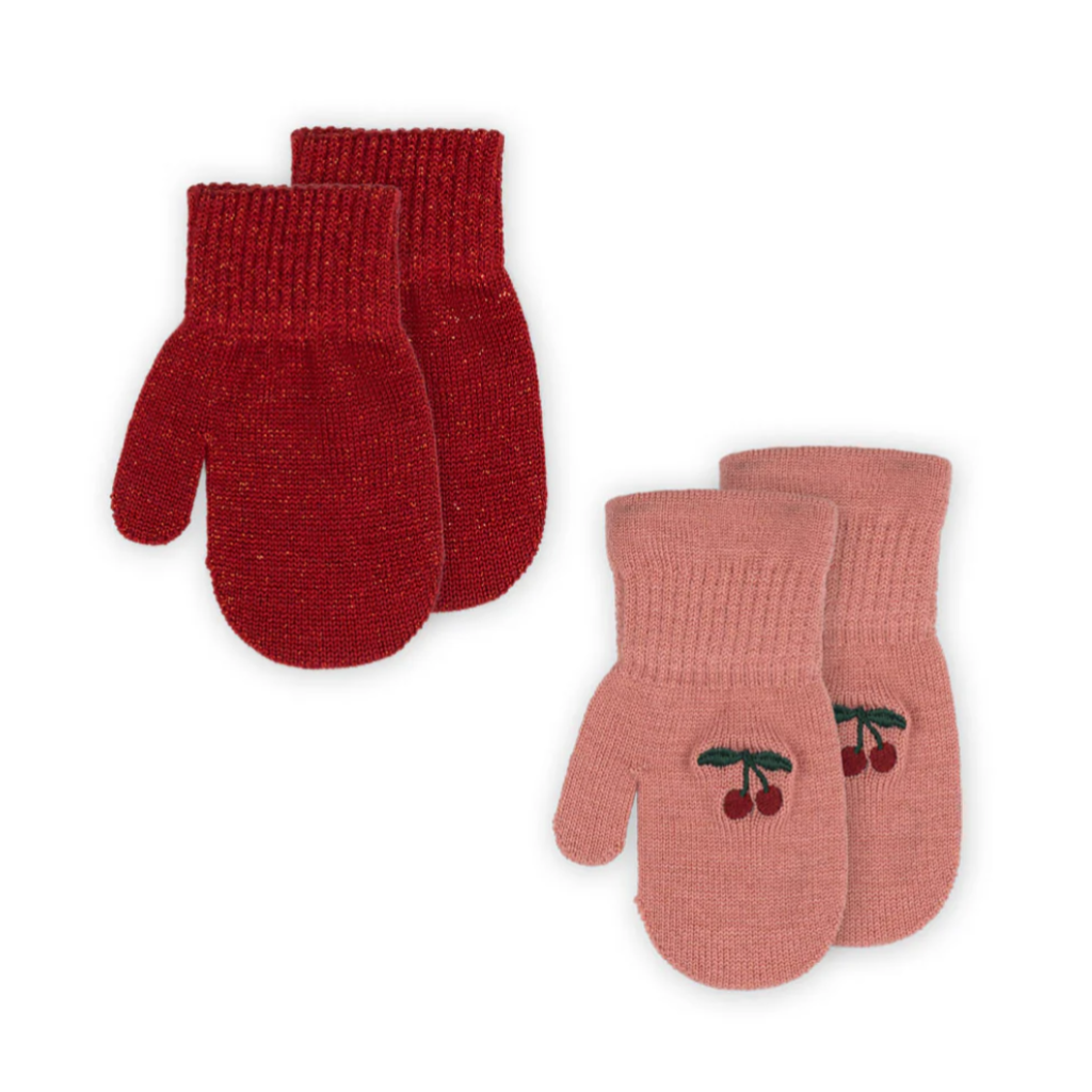 Lot de 2 Paires de Moufles Cerises - Konges Slojd