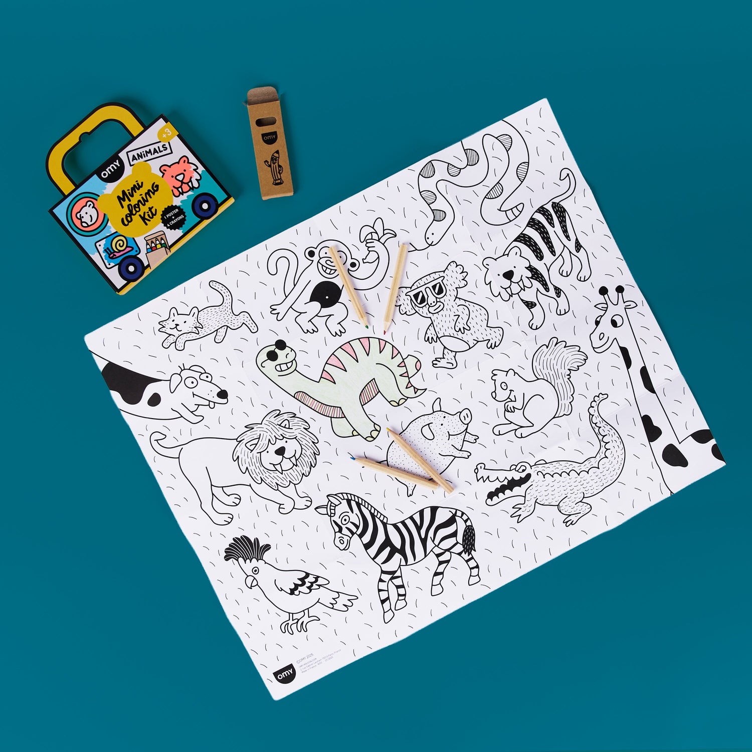 Mini Coloring Kit Animals - Omy