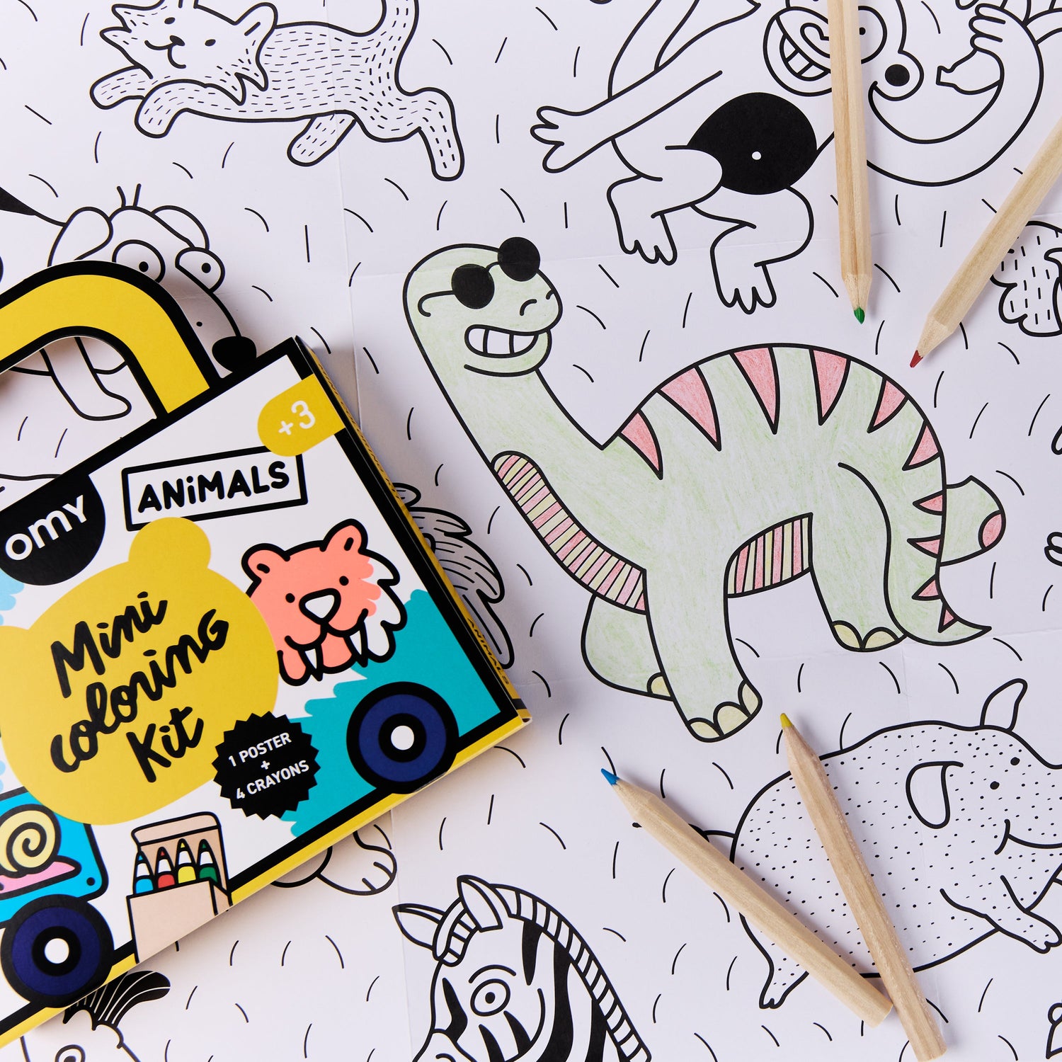 Mini Coloring Kit Animals - Omy