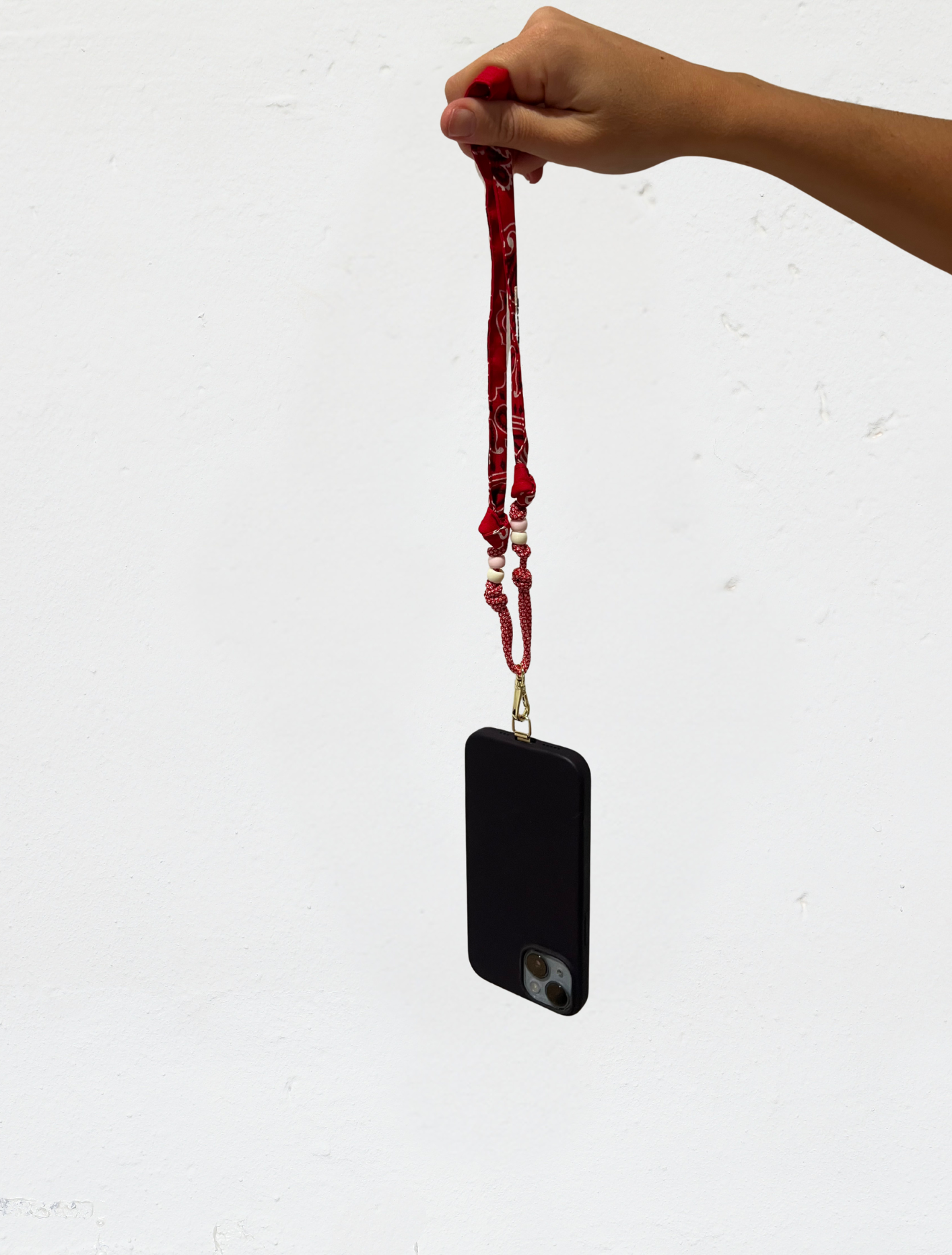 Mini Cordon de Téléphone Rouge Intense - Maison Saussure