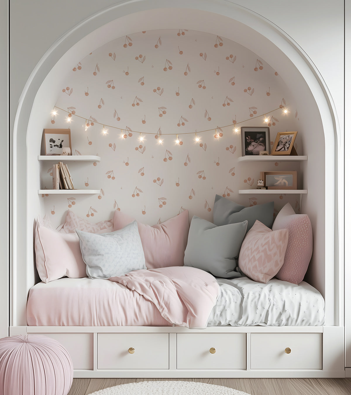 Papier Peint Cherry Chérie Cerises Love - Lilipinso