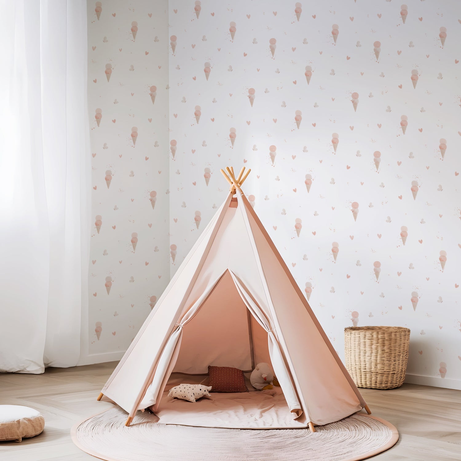 Papier Peint Cherry Chérie Glaces Love - Lilipinso